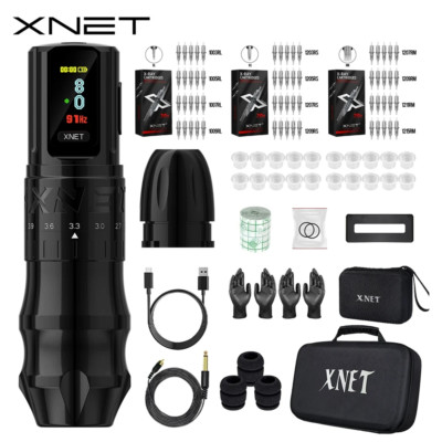 XNET Bestia Wireless Tattoo Machine Pen Kit Adjustable Stroke 2.4-4.2mm 2400mAh
