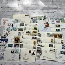 LOT of 28 FIRST DAY OF ISSUE STAMPED ENVELOPES 1972-1975