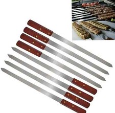Large Barbecue Skewers Flat Extra Wide Kebab Shish BBQ Heavy Duty Strong Grill