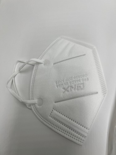 (QTY 50) BNX KN95 E95 Vertical Folding Earloop Style Protective Mask White - Bild 2 von 6