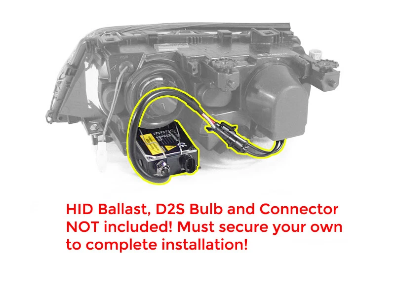 UHP LED HALO DEPO D2S w/ Shutter Headlight Set for 99-01 BMW E46 4D/5D Sedan - Imagem 2 de 4