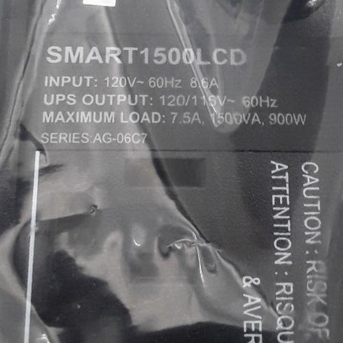 TRIPP LITE SMART1500LCD 8Outlets Smart LCD 1500VA 900W 120V Line-Interactive UPS - Photo 4/4