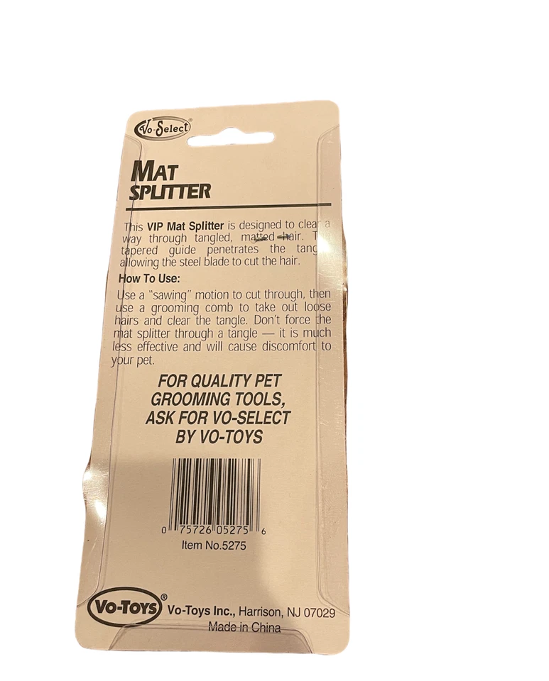 Vo-Toys Perro Deluxe Hoja Demat De Mat Divisor Gato Mascota 2.5" VIP Cortador de Nudo Abierto Foto 2 de 2