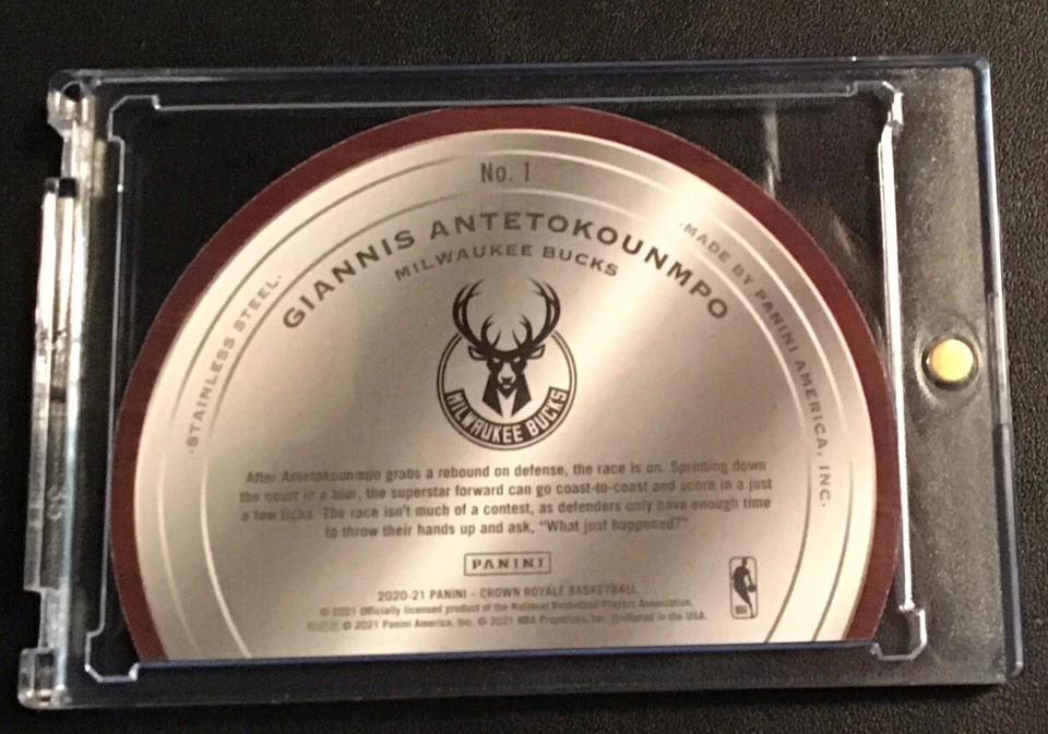 🔥2020-21 Giannis Antetokounmpo ASIA RED Crown Royale Test of Time #1 Bucks SP - Image 2 of 2