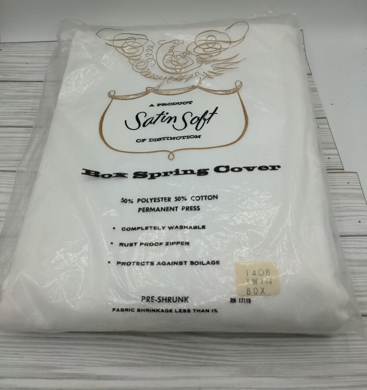Vintage 1960's Box Spring Covers Satin Soft Brand X2 Twin Si