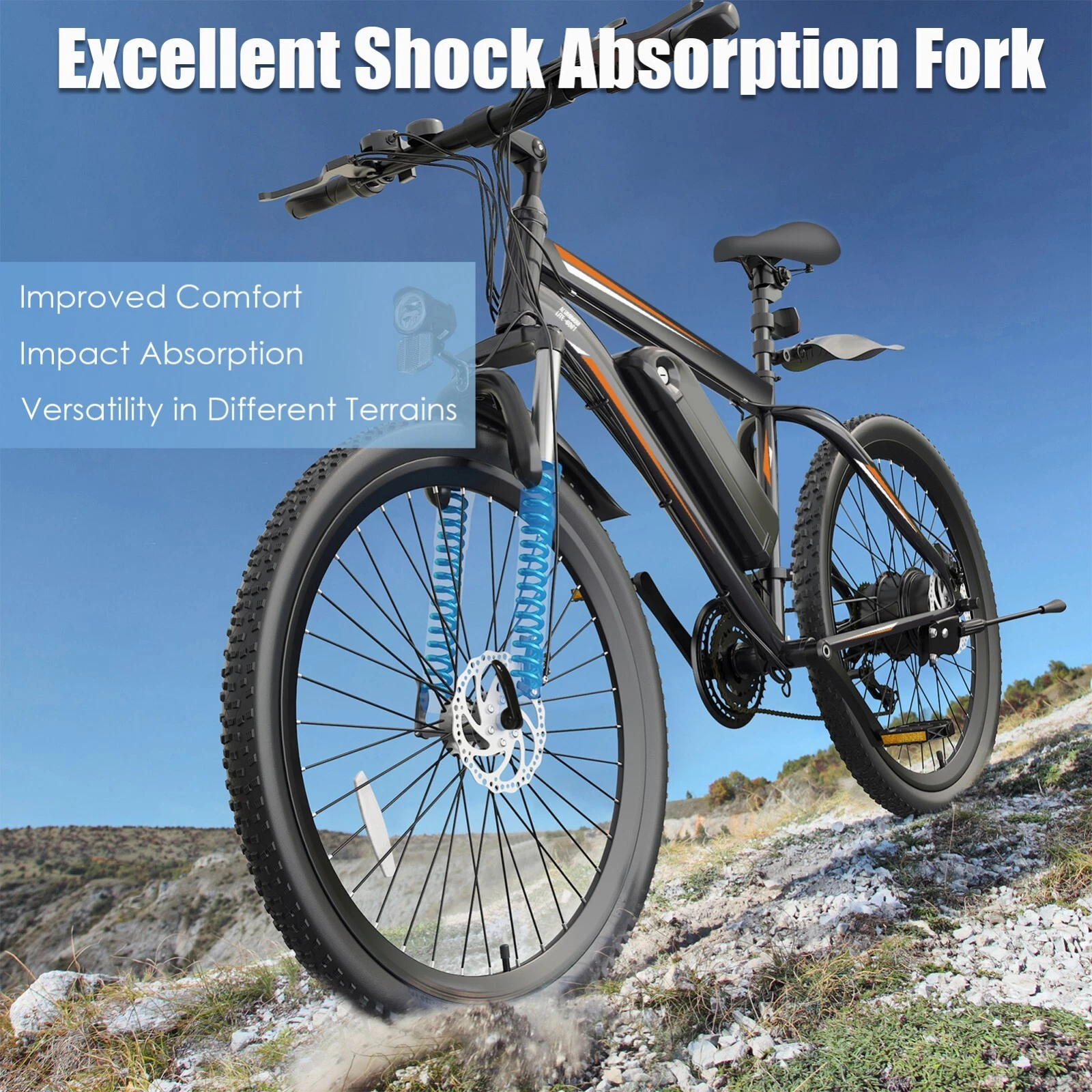 26inch Electric Bike 500W Electric Cruiser Bicycle Commuter E-Bike