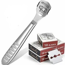 52 Pieces Callus Shaver Set, 50 Replacement Slices Blades 1 Stainless Steel 02B