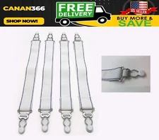 Bed Sheet Straps, for Use with All Fitted Sheet Sizes, 4-Pack