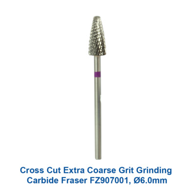 Dental Lab Cross Cut Extra Coarse Grit Grinding Carbide Fraser FZ907001, Ø6.0mm