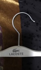 Lacoste White Vintage Rare 15in Wooden Shirt Pants Hanger