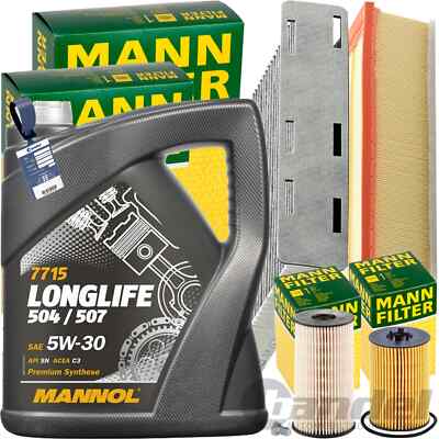 MANN INSPEKTIONSPAKET+5L MANNOL 507 5W-30 ÖL passend für VW CADDY 4 GOLF 6 SKODA
