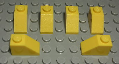 1516 Lego Stein schräg positiv 1x2 Weiss 6 Stück