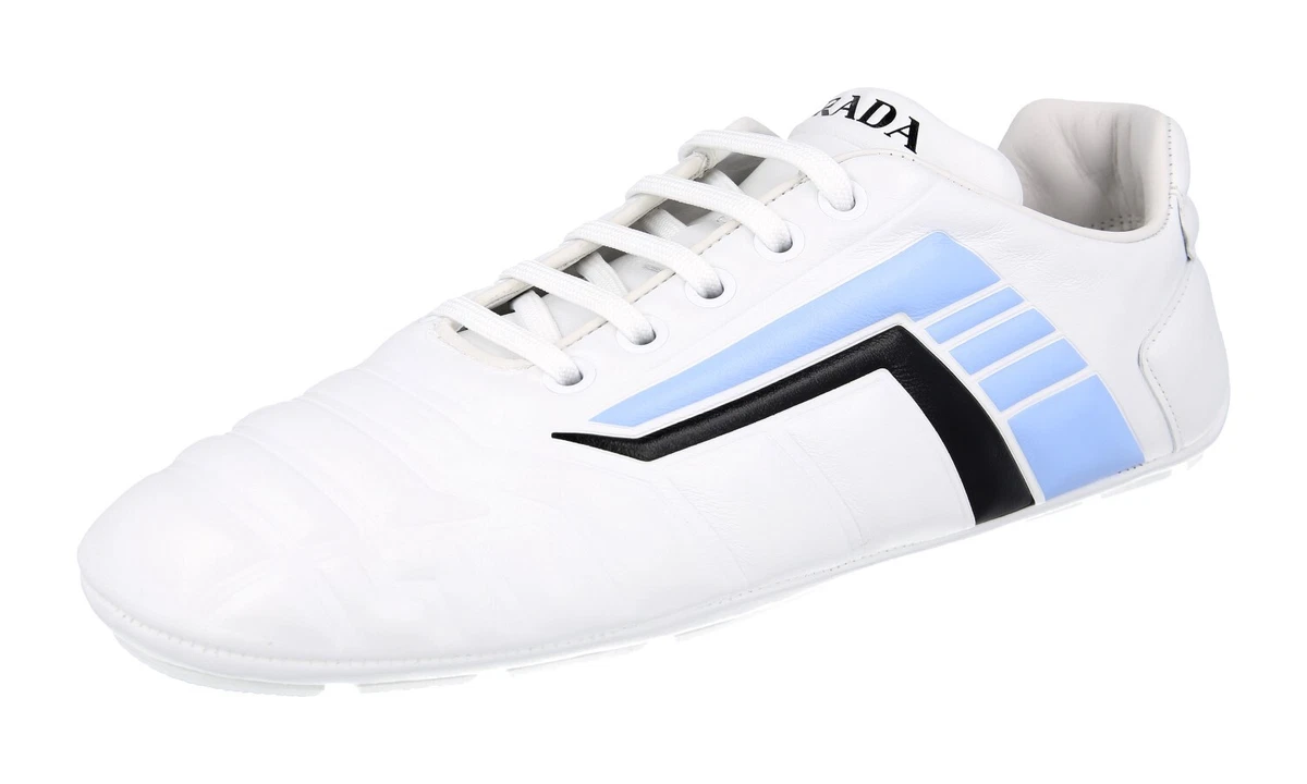 PRADA Leder Rev Sneaker - 1E505M - Weiss - NEU