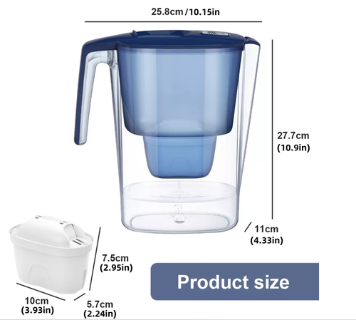 Large Capacity 3.6L Water Jug Water Filter Fridge Jug With Cartridge AU STOCK - Picture 4 of 24