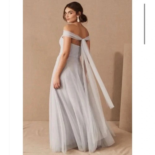 Neu mit Etikett BHLDN Anthropologie Jenny Yoo Ryder wandelbares Maxikleid lang blau 16 - Bild 14 von 14