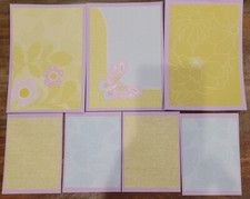 Premade Scrapbook Page/Mat Set - 7 pieces: Butterfly Kisses