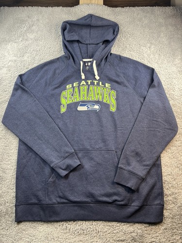 Seattle Seahawks NFL Team Bekleidung Herrenpullover Hoodie 2XL blau Volt grün