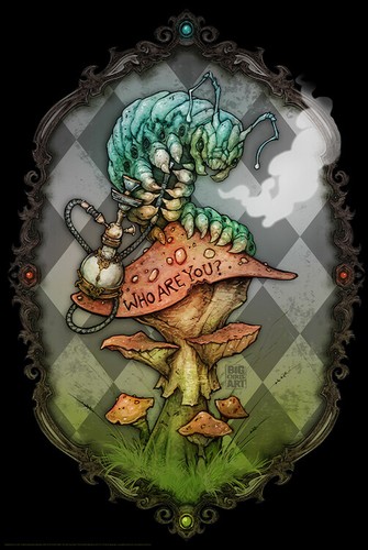 Who Are You Fantasy Art Poster 24x36 Alice Caterpillar Ebay