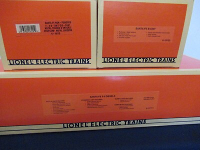 Lionel Sante Fe F3 ABA, 6-11711 & two Extra B Units Mint