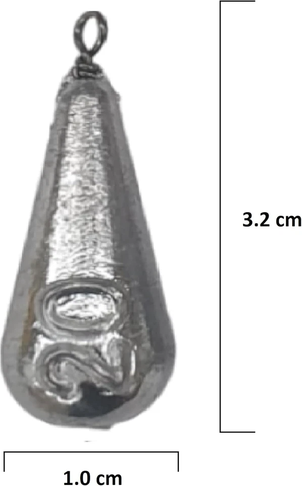 Piombi Da Pesca a Pera 10 X 20G - Piombo a Girelle Da Pesca - Carpfishing - Pesc - Immagine 2 di 4