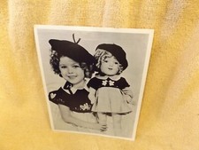 Vintage 8" by 10" Photograph of SHIRLEY TEMPLE holding a Shirley Temple Doll
