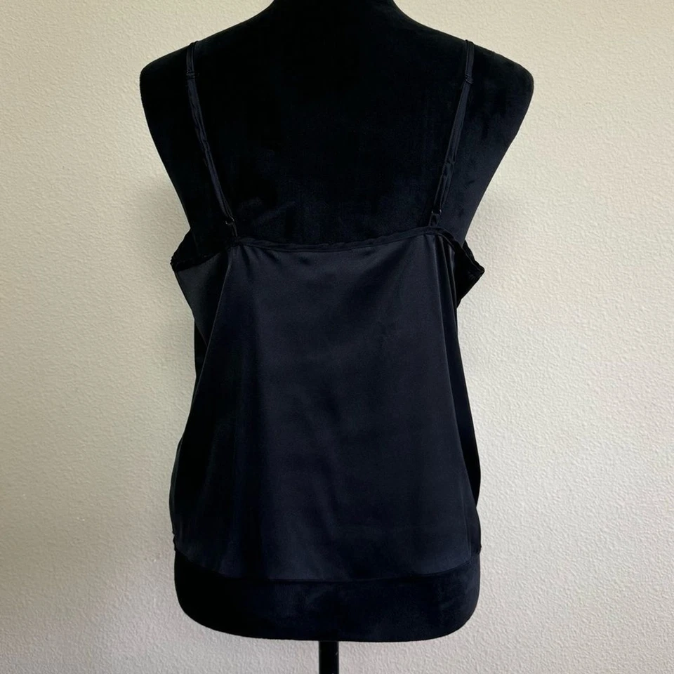 Juicy Couture top women large satin silky spaghetti strap rhinestone embellished - Image 2 of 4