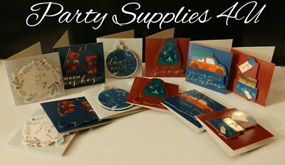 12 Stück handgefertigte Weihnachten 3D Geschenkanhänger. Geschenke/Etiketten/Freude/Kugel/Auto/Schnee