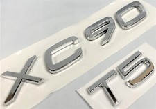 CHROME XC90 + T5 For VOLVO XC90 REAR TRUNK NAMEPLATE EMBLEM BADGE LETTERS NUMBER