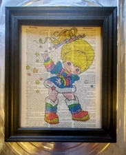 RAINBOW BRITE Upcycled Dictionary Art Print/Poster