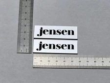 Jensen Speaker Badge Logo Grill Custom Made Brushed Silver Premium Pair