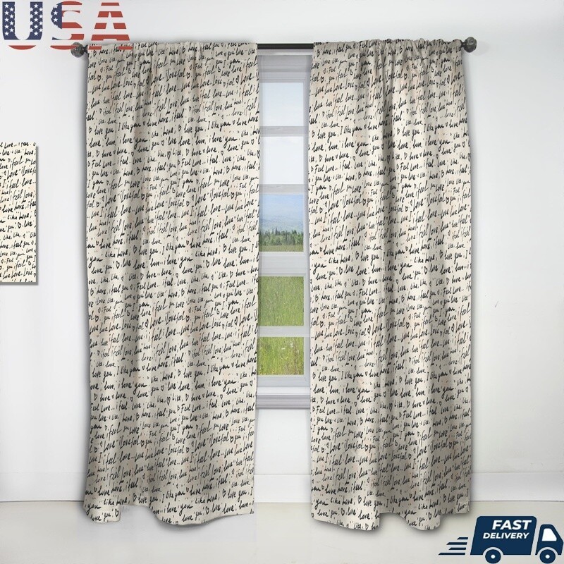 Romantic Abstract Sheer Curtain Panel Rod Pocket Machine Washable Indoor Decor