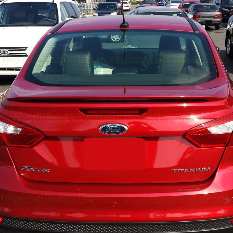 Ford Focus 2012 2013 2014 4 puertas negro mate alerón estilo fábrica Foto 2 de 4