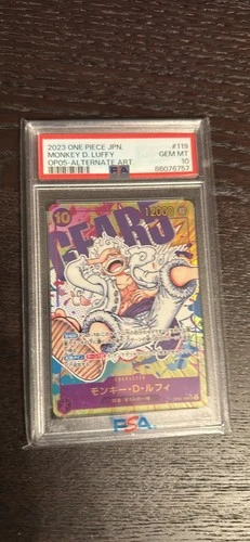 ONE PIECE MONKEY D. LUFFY 2023 OP05-AWAKENING OF THE NEW ERA #119 ALT ART PSA 10