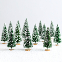 Weihnachtsbaum Mini KüNstlich, Miniatur Tannenbaum Mit Holzsockel FüR Deko Diy,