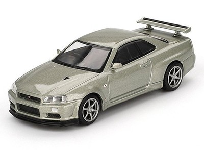 NISSAN Skyline GT-R (R34) V-Spec II NUR  - millenium jade - Mini GT 1:64