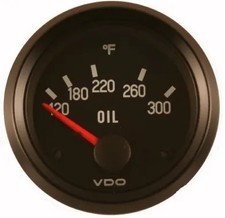 VDO Cockpit Oil Temperature Gauge 300F 52mm Black Porsche VW Beetle Buggy/Baja
