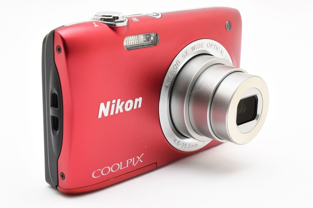 Nikon Coolpix S2900 Red 5x Zoom 20.1MP Compact Digital Camera 20.0