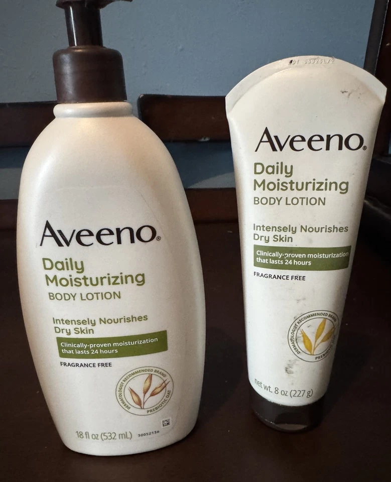 Loción corporal hidratante diaria Aveeno 2 x 18 dl onza y 8 fl onz Foto 4 de 4