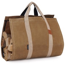 INNO STAGE Firewood Log Carrier Tote Bag with 39 Long x 18 Wide, Brown Khaki