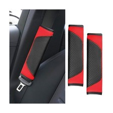 2PCS Car Seat Belt Cover Pad, Soft Carbon Fiber Leather Seatbelt Shoulder Pro...