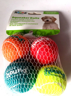 NEU Outward hound Squeaker Ballz Hundeball rot orange gelb grün Tennisball OU100