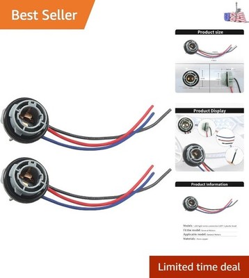 2PCS 1157 LED Bulb Socket Plug, Waterproof Turn Signal Brake Light Tail Light...