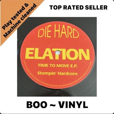 Elation - Time To Move E.P., 12'' Vinyl Happy Hardcore Vinyl Record EX / EX