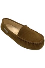 BEARPAW Women's Emmie Suede Moccasin w Rain Repellent Hickory