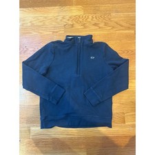 Vineyard Vines Quarter Zip Pullover Navy Whale Logo Youth Size S