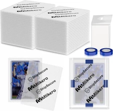 120 Pack Trading Card Shipping Protectors, 3.5'' x 4.5'' Plastic Card Protect...