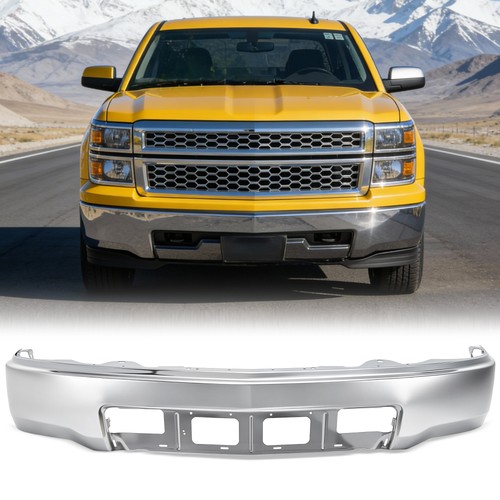 Front Bumper For 2014-2015 Chevrolet Silverado 1500 Chrome Steel 23173677