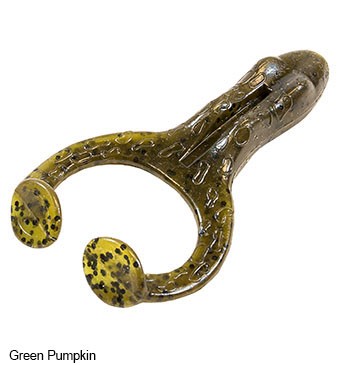Zman Soft Lure Finesse FrogZ 2.75 Inch 4/Pack Green Pumpkin (1505) - Picture 2 of 6