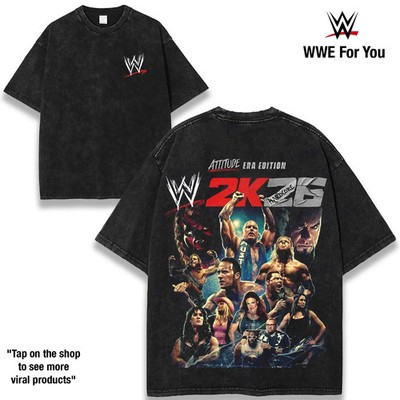 WWE 2K26 Attitude Era Edition Graphic T-Shirt   Stone Cold Steve Austin
