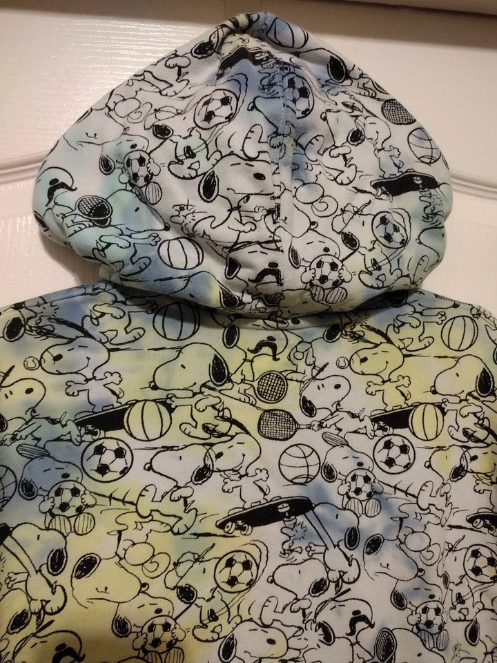 Levi's x Peanuts Snoopy Tie Dye Sweater Size Large Blue Green Yellow - Image 4 of 4